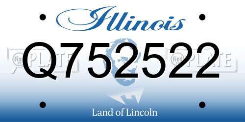 Q752522 Illinois License Plate