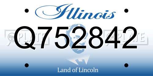 Q752842 Illinois License Plate