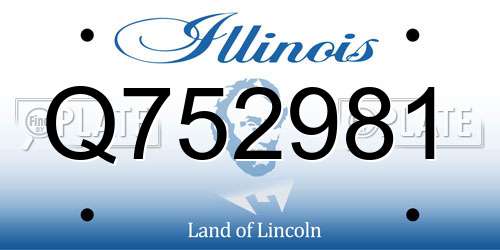 Q752981 Illinois License Plate