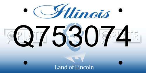 Q753074 Illinois License Plate