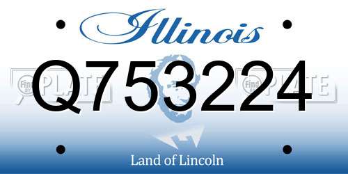 Q753224 Illinois License Plate