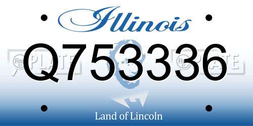 Q753336 Illinois License Plate