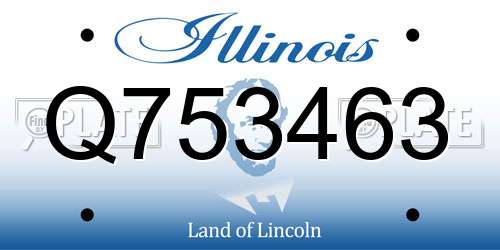 Q753463 Illinois License Plate