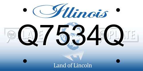 Q7534Q Illinois License Plate