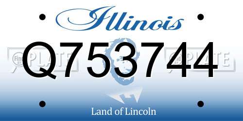 Q753744 Illinois License Plate