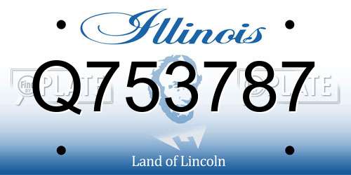 Q753787 Illinois License Plate