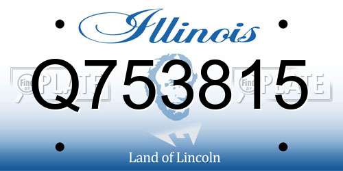 Q753815 Illinois License Plate
