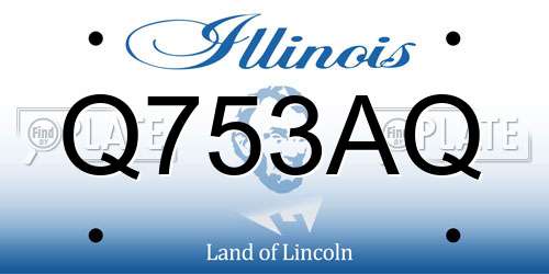 Q753AQ Illinois License Plate
