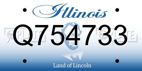 Q754733 Illinois License Plate
