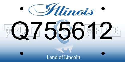 Q755612 Illinois License Plate