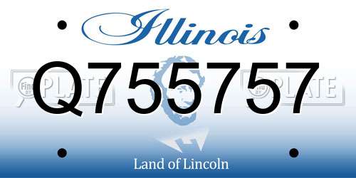 Q755757 Illinois License Plate