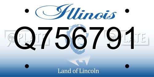 Q756791 Illinois License Plate