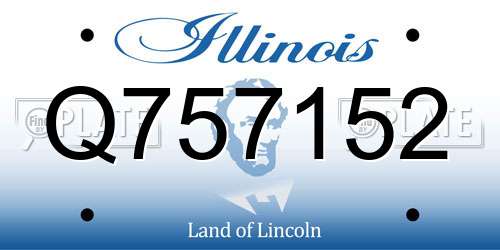Q757152 Illinois License Plate