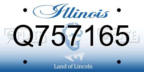 Q757165 Illinois License Plate