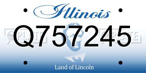 Q757245 Illinois License Plate