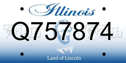 Q757874 Illinois License Plate