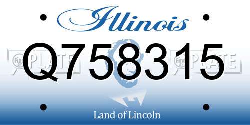 Q758315 Illinois License Plate