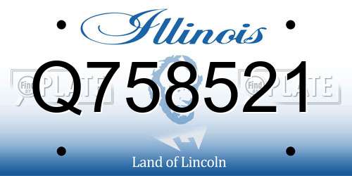 Q758521 Illinois License Plate
