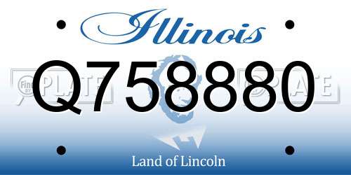 Q758880 Illinois License Plate