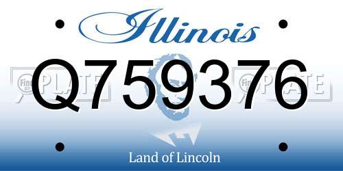 Q759376 Illinois License Plate