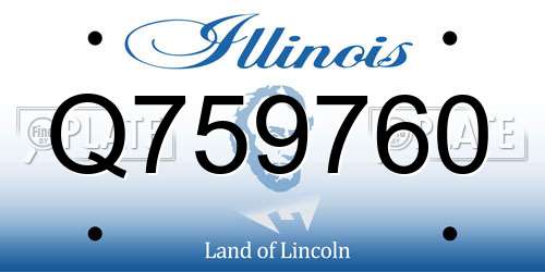 Q759760 Illinois License Plate
