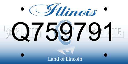 Q759791 Illinois License Plate