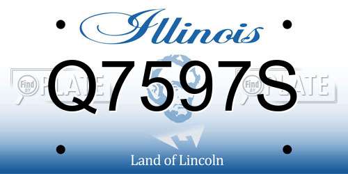 Q7597S Illinois License Plate