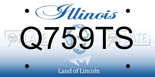 Q759TS Illinois License Plate