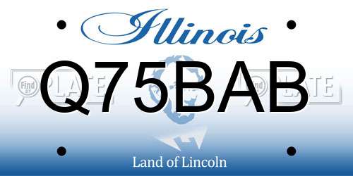 Q75BAB Illinois License Plate