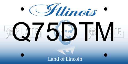 Q75DTM Illinois License Plate