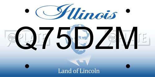 Q75DZM Illinois License Plate