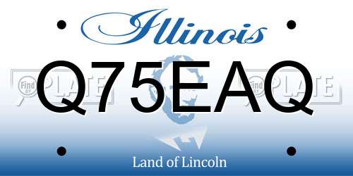 Q75EAQ Illinois License Plate