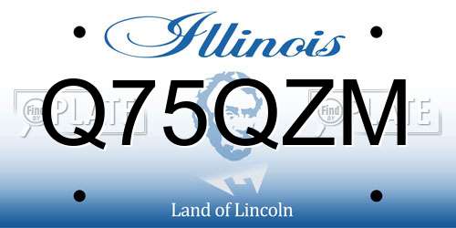 Q75QZM Illinois License Plate