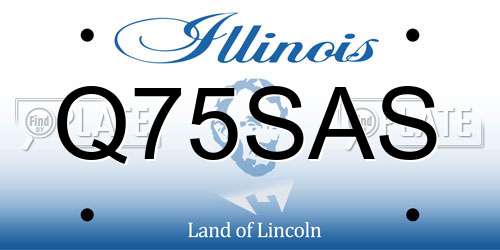 Q75SAS Illinois License Plate