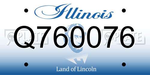 Q760076 Illinois License Plate
