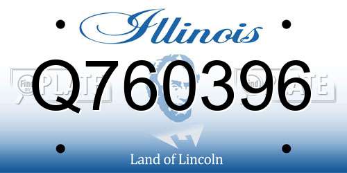 Q760396 Illinois License Plate