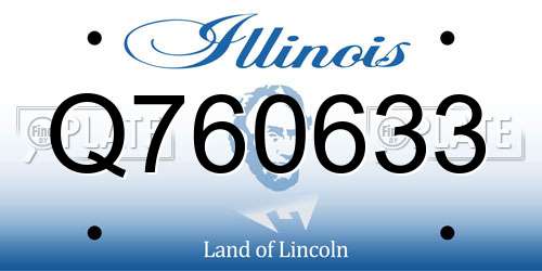 Q760633 Illinois License Plate
