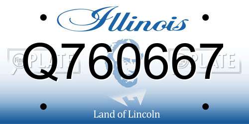 Q760667 Illinois License Plate