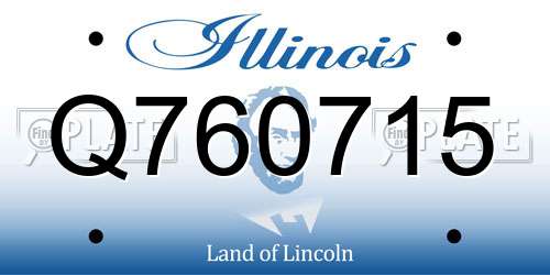 Q760715 Illinois License Plate