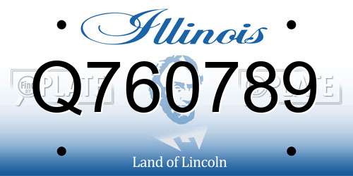 Q760789 Illinois License Plate