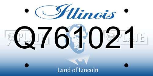 Q761021 Illinois License Plate