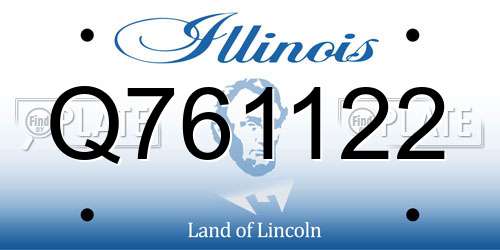 Q761122 Illinois License Plate