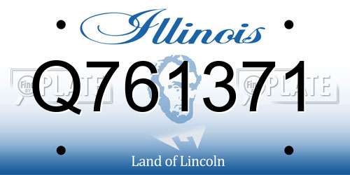 Q761371 Illinois License Plate