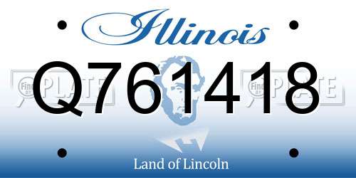 Q761418 Illinois License Plate