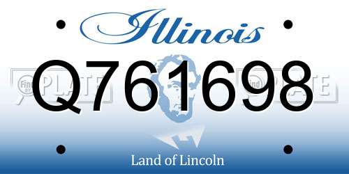 Q761698 Illinois License Plate