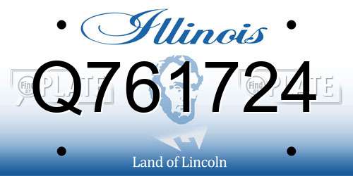 Q761724 Illinois License Plate