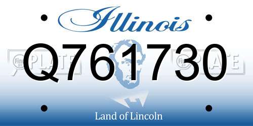 Q761730 Illinois License Plate