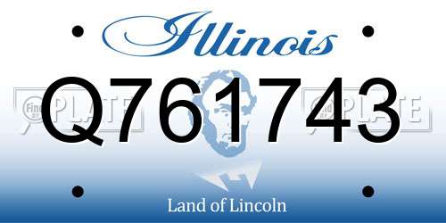Q761743 Illinois License Plate
