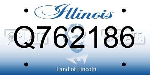 Q762186 Illinois License Plate