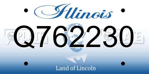 Q762230 Illinois License Plate